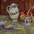Panelas e xícaras de café