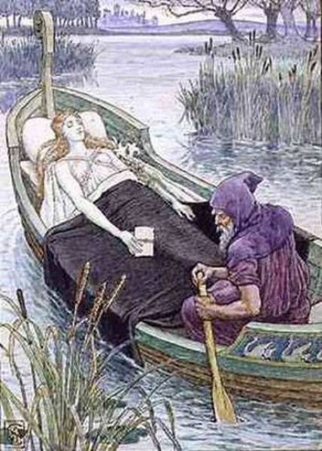 The death journey of the lily maid of astolat 1911 by Walter Crane