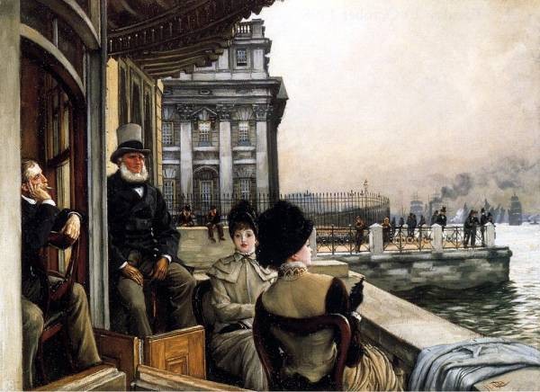 Tissot James Jacques Joseph TheTerrace Of The Trafalgar Tavern Greenwich London