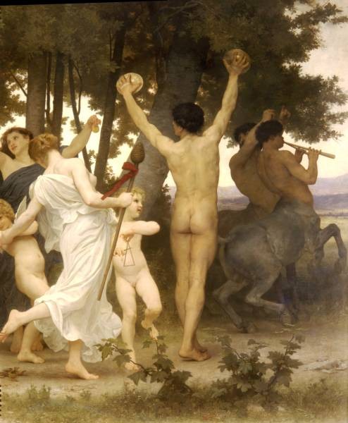 La Jeunesse De Bacchus Right Dt By William Bouguereau