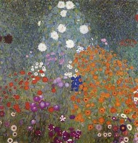 klimt floral paintings