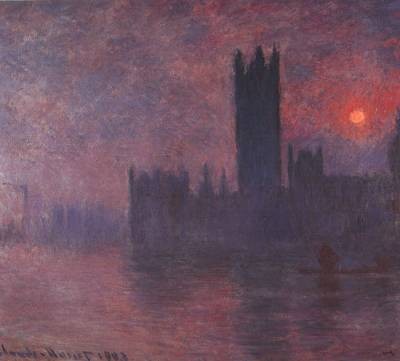 monet the houses of parliament sunset