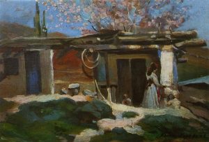 Crimea, almond Blossoms, Konstantin Korovin