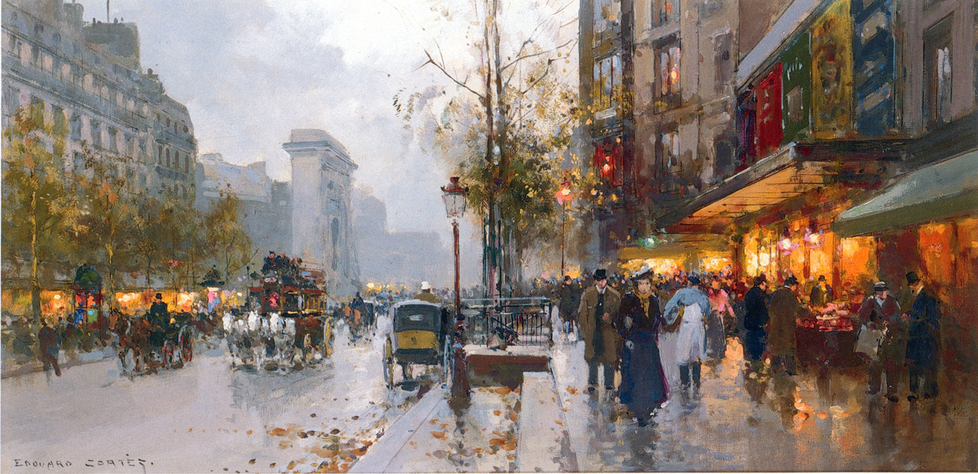 Cortes Edouard Boulevard Bonne Nouvelle Paris by Edouard Leon Cortes